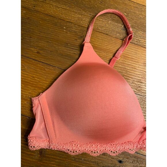 Victoria’s Secret Angels 36B pink no wire bra sexy lace - Picture 3 of 7